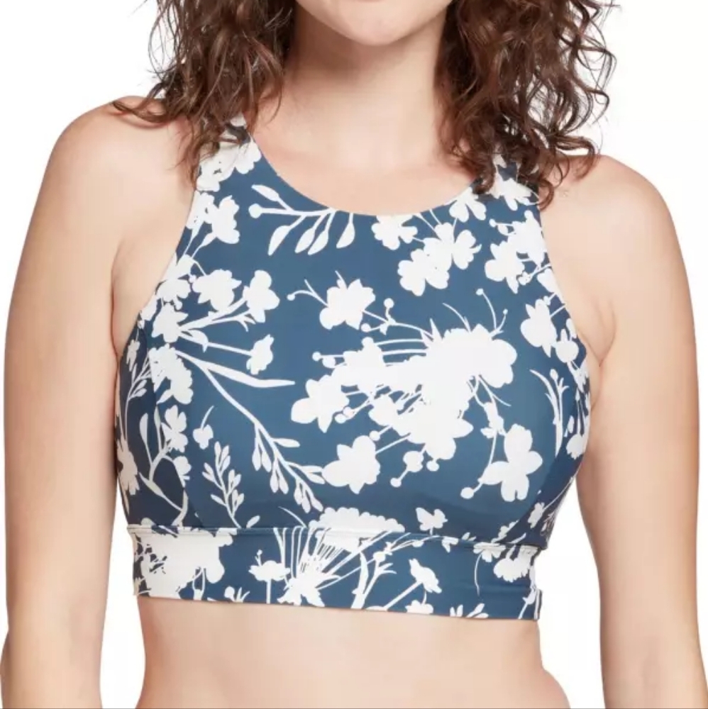 Rare Calia by Carrie Underwood Long Line High Neck High Support Bikini Top